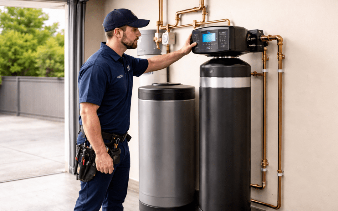 Whole house water softener installation in San Diego by Hague Quality Water